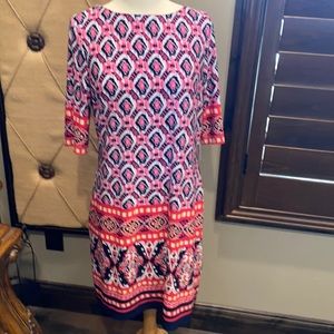 Eliza J Three Quarter Sleeve Fully Lined Dress